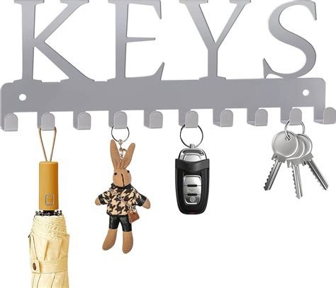 Key Rack For Wall, Black Key Holder For Wall Decorative, Metal .